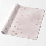 Rose Guld och Blush Konfetti Presentpapper<br><div class="desc">Folie konfetti inslagspapper..</div>