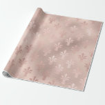Rose guld och rosafärgad Fleur de Lis-mönster Presentpapper<br><div class="desc">Parijs vintage fleur de lis-mönster inslagspapper.</div>