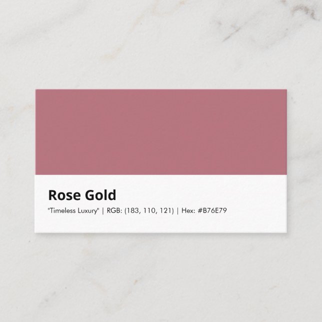 Rose Guld | "Tidlös Lyx" Visitkort (Framsida)