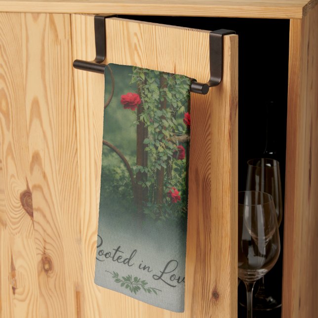 Rose Hand Towel Kökshandduk (Thirds Fold)