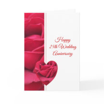 Rose Heart Personlig 25-årsjubileum för bröllop