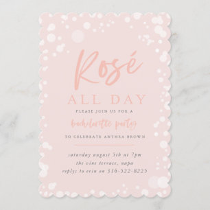 Rosé hela dagen bjuder på bachelorette inbjudningar