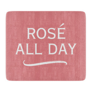 Rosé hela dagen elegant rosa glasskärbräda