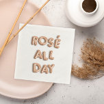 Rosé hela dagen pappersservett<br><div class="desc">Trendig- och roligt-cocktailservar är perfekter för din cocktail party eller bachelorette-bash. "Rosé All Day" är skrivet i ro guld-ballongen brev för en chic och ett unikt utseende.</div>