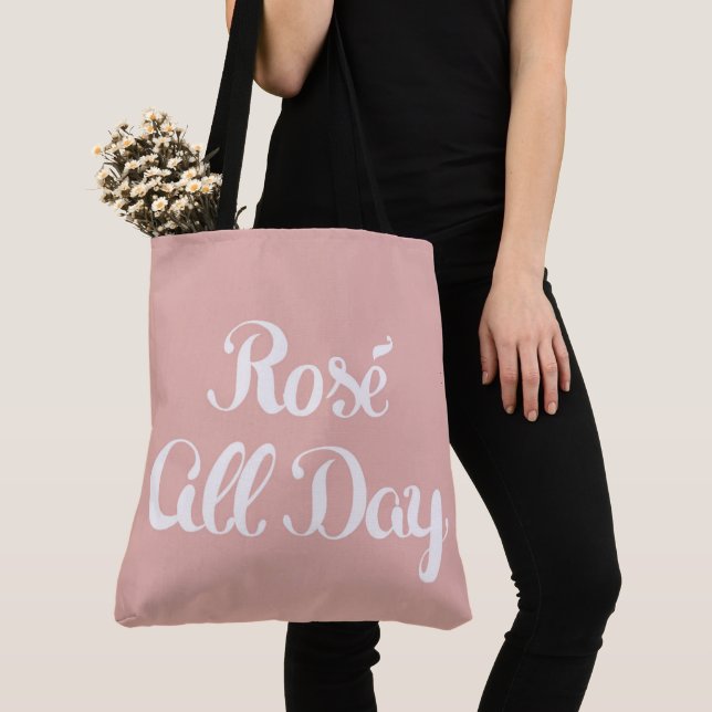Rosé hela dagen Rosa Tygkasse (Närbild)