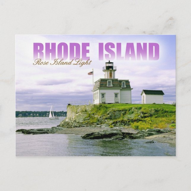 Rose Island Lighthouse, Newport, Rhode Island Vykort (Framsida)
