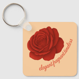 Rose Keychain with Your Name Nyckelring