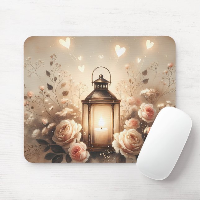 Rose Lantern Glow Bouquet Musmatta (Med mus)