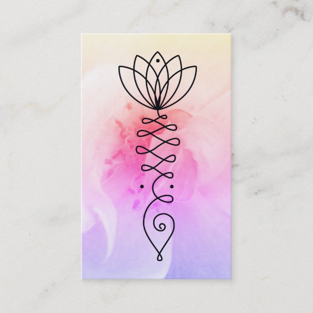 *~* Rose Lotus Hjärtat  Nirvana Yoga Massage  Reik Visitkort (Framsida)