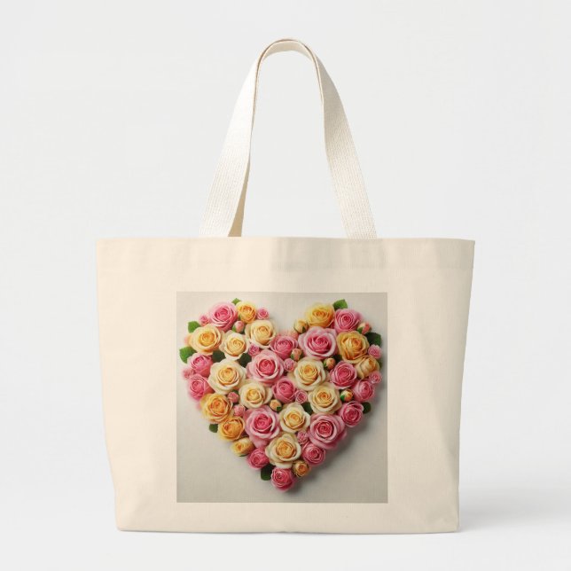 Rose Love Bröllop Tote Väskor (Framsidan)
