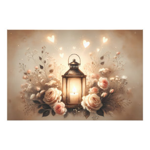 Rose Lykt Glöd Bouquet Fototryck