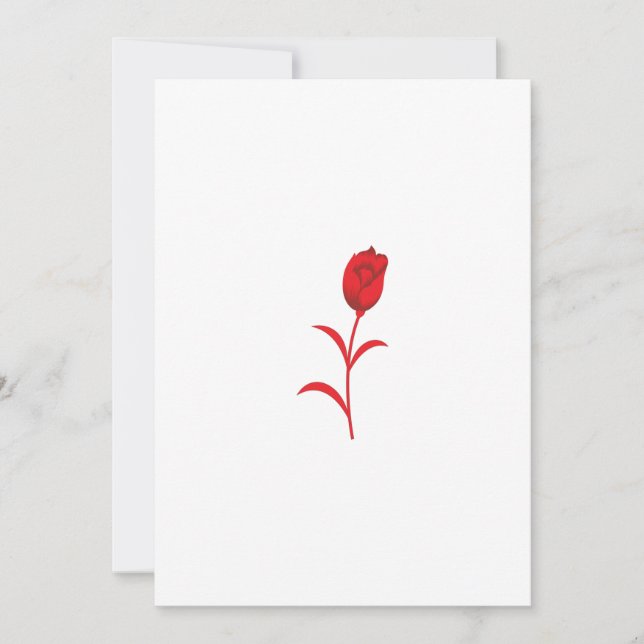 Rose Madder, Lava Röd, blomsterdesign Julkort (Framsida)