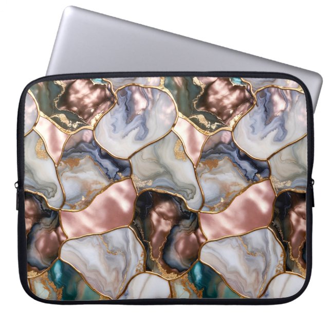 Rose Marble Bärbar Dator Fodral Elegant (Framsidan)