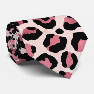 Rose Metallisk Leopardtryck Slips