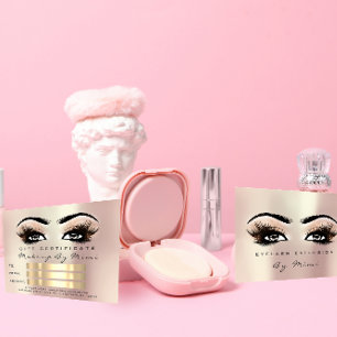 Rose Metallisk Ögonfrans Makeup Artist Certifikat