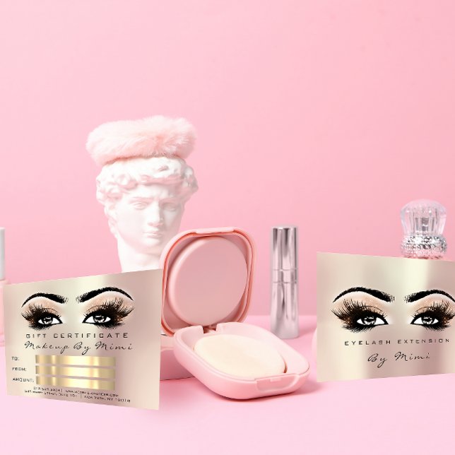 Rose Metallisk Ögonfrans Makeup Artist Certifikatp (Skapare uppladdad)