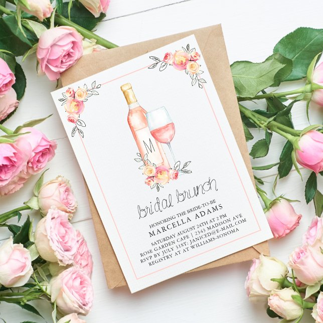 Rosé Möhippa Brunch Inbjudningar (Skapare uppladdad)