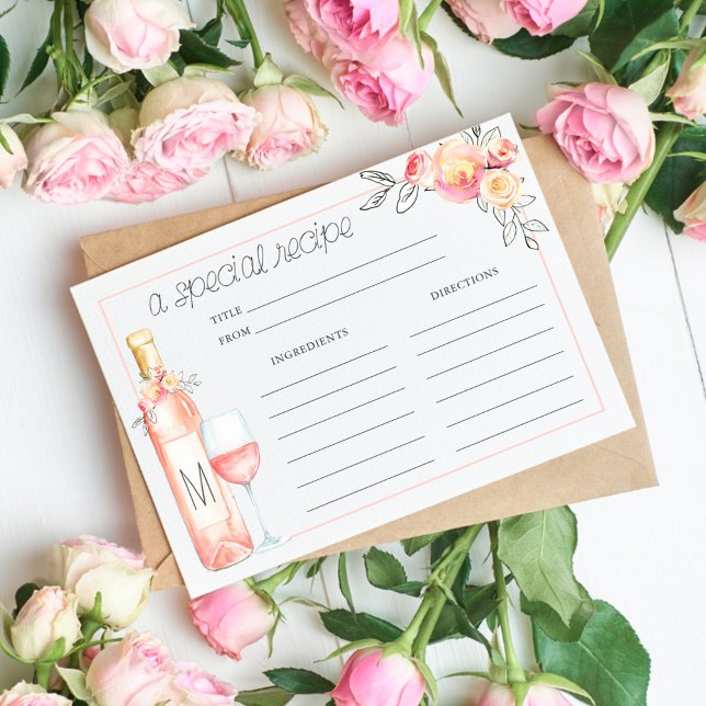 Rosé Möhippa Brunch Recept Card (Skapare uppladdad)