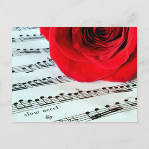Rose & Music - Musikälskare Vykort