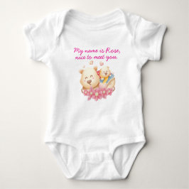 ROSE NICE TO MEET YOU CLOTHES BABY T SHIRT