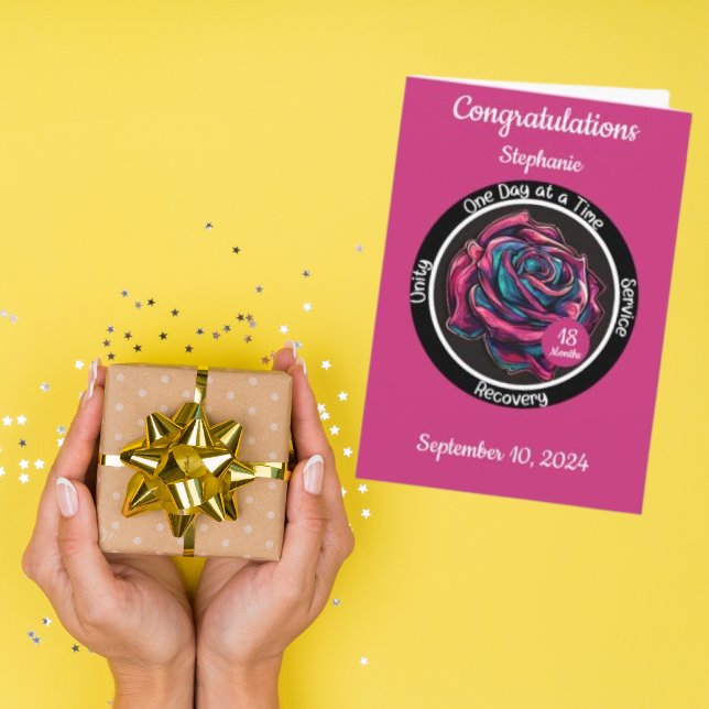 Rose nykterhetsmarkör | 12-stegsåterhämtning kort (Skapare uppladdad)