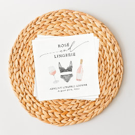 Rosé och Lingerie Bröllopsfest Pappersservett