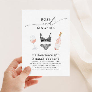 Rosé och Lingerie-Möhippan Inbjudningar