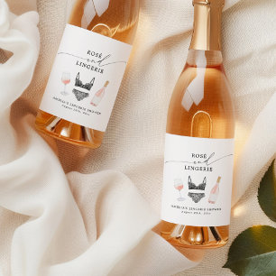 Rosé och Lingerie-Möhippan Vinetikett