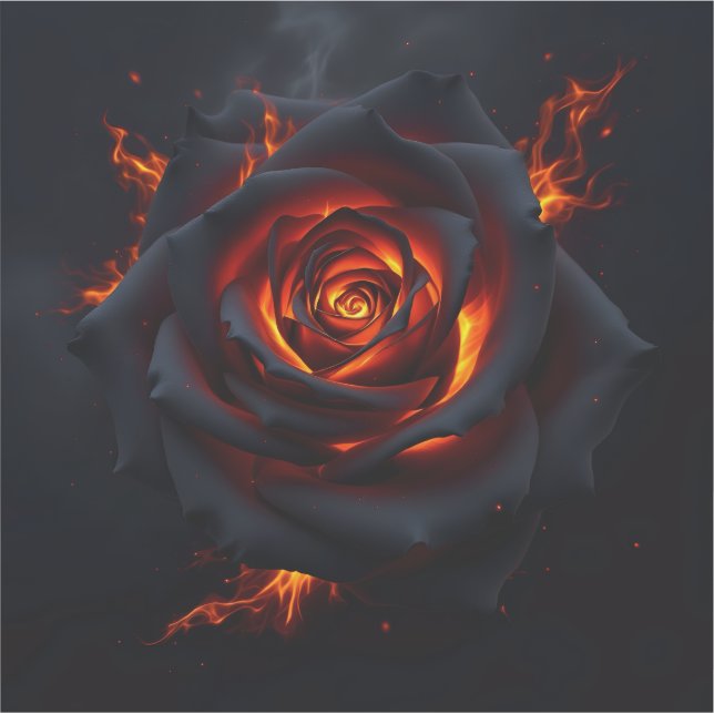Rose of Fire  Klistermärken (Framsida)