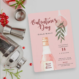 Rosé över Ro Alla hjärtans dag-inbjudan Julkort