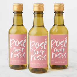 Rosé över ro djärv modern Valentine Galentine Vinetikett