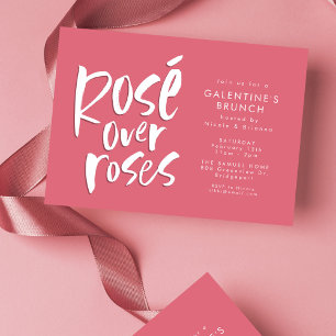 Rosé över ro roligt Galentine's Day kompis party Inbjudningar