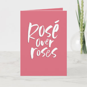 Rosé över ro roligt rosa Galentins vänskap Helgkort