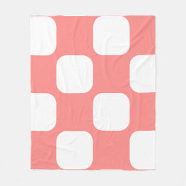 Rose Pastell & Vit Squircle Mönsterdesign Fleecefilt