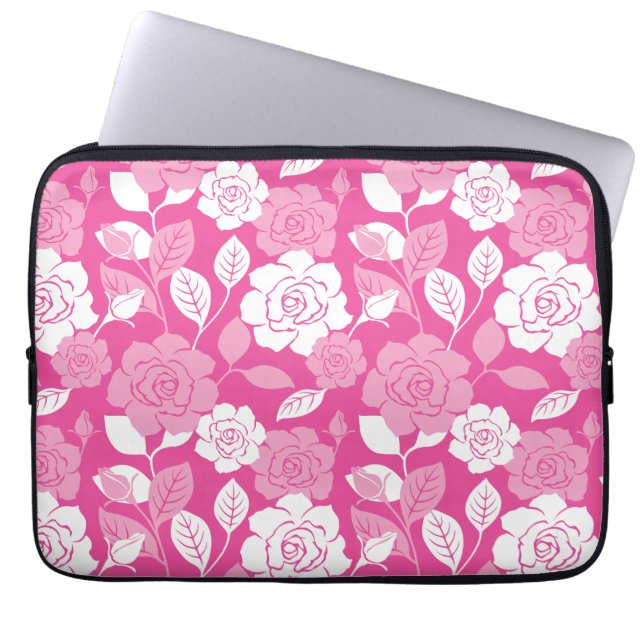 ROSE PATTERN (PINK) LAPTOP FODRAL (Framsidan)