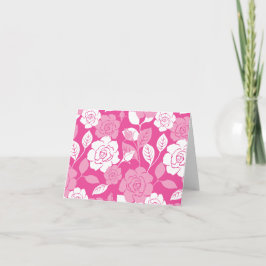 ROSE PATTERN (PINK) TACK KORT