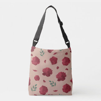 Rose Pattern Shoulder Bag | Tote Bag Axelväska