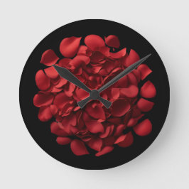 Rose Petals Wall Clock Rund Klocka