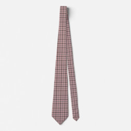 Rose Pink Black Plaid Classic Pattern Neck Tie Slips