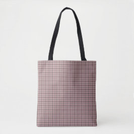 Rose Pink Black Plaid Classic Pattern Tygkasse