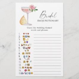 Rose Prosecco bröllopsdusch emoji pictionary spel