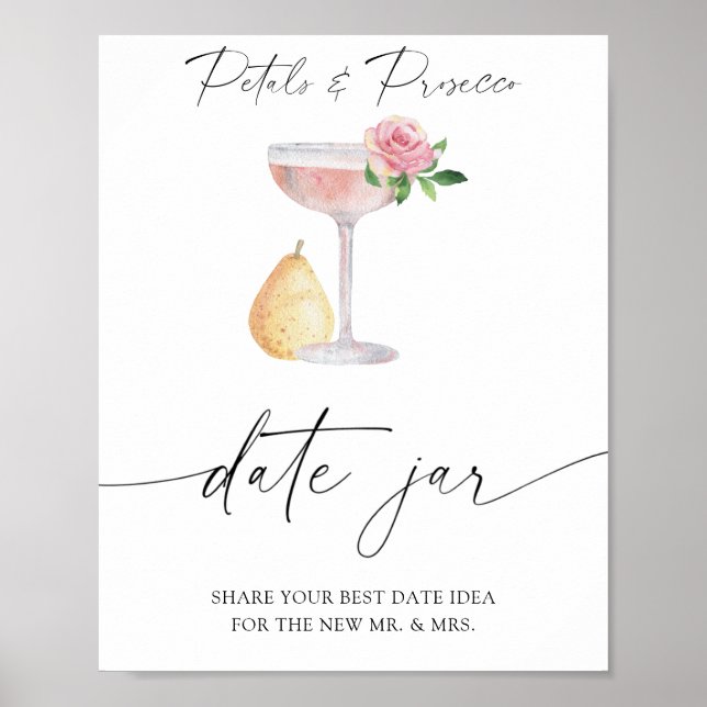 Rosé prosecco - dejidéer. Dejburk bröllop Poster (Framsidan)