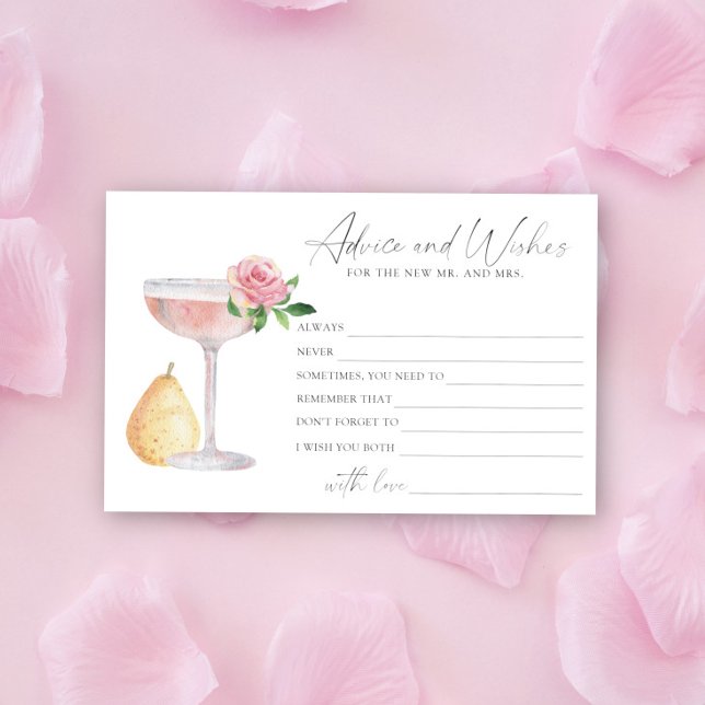 Rosé Prosecco - råd och önskemål bröllopsfest Brevpapper (Skapare uppladdad)
