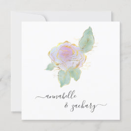 *~* ROSE QR RSVP Guld Glitter AR12 Bröllopsinbjuda Inbjudningar