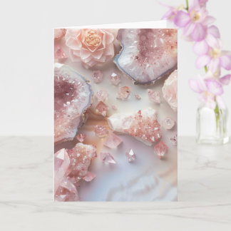 Rose Quartz Crystal | Love Stone Pink  Photo Card Kort
