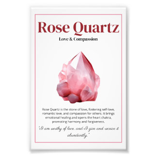 Rose Quartz Crystal meaning poster