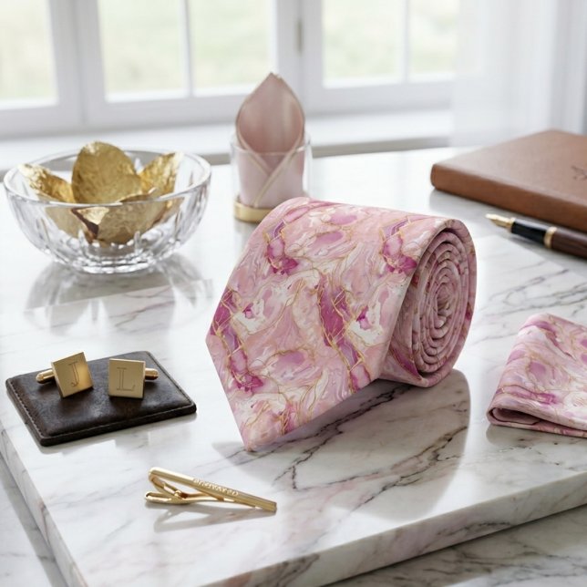 Rose Quartz & Guldmarmor Slips (Skapare uppladdad)