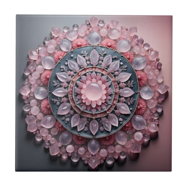 Rose Quartz Keramisk Platta Kakelplatta (Framsidan)