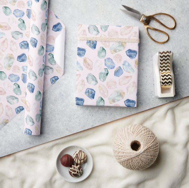 Rose Quartz Lapis Lazuli Kristaller Presentpapper (Hantverk)
