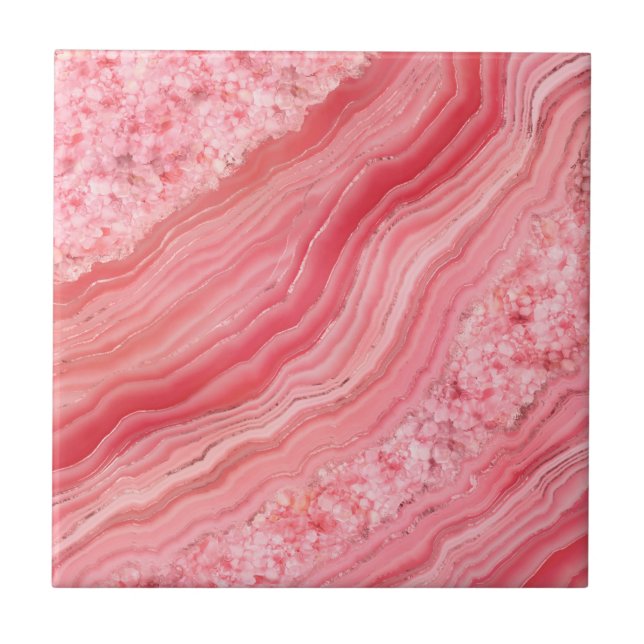 Rose Quartz marble Digital Art Kakelplatta (Framsidan)